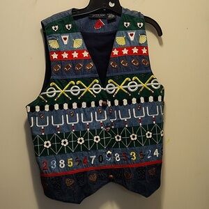Eagle's Eye novelty vest Sports mens or women's 1X embroidery football h…